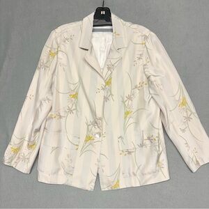 Raquel Allegra Women’s Blazer Sz. 2 100% Silk Floral Print ***See Description***